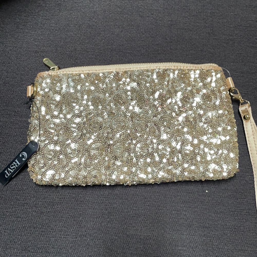 Gold sequin bag